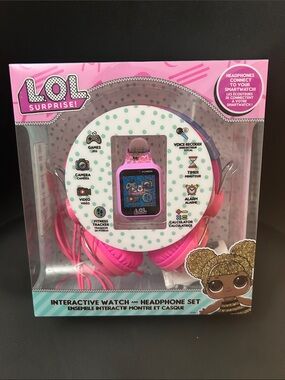 NWT 🆕 L.O.L. Surprise! Hot Pink Kids Interactive Watch and Matching Headphones